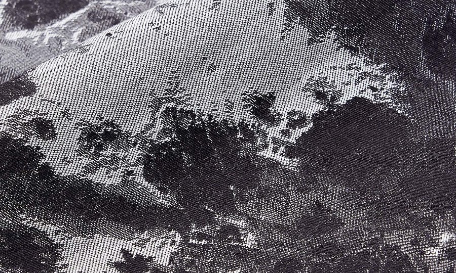 Black and White Jacquard Fabric